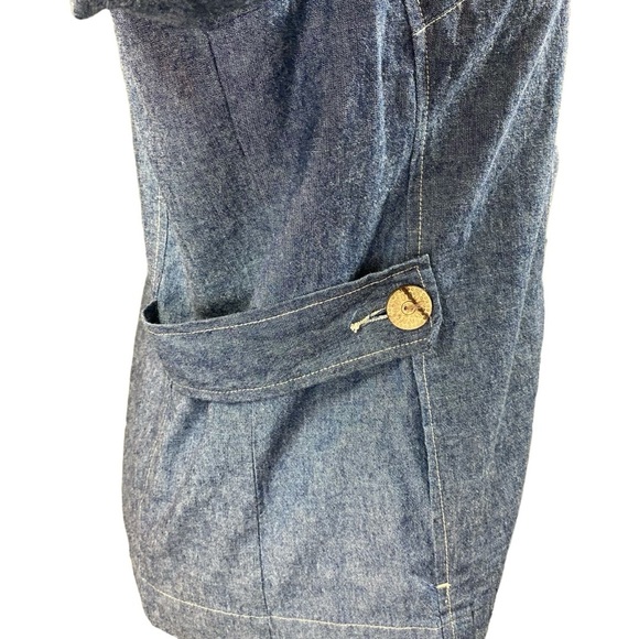 City Blues by Koret Jacket Small Denim Chambray Blue Large‎ Buttons Shacket - Picture 2 of 16